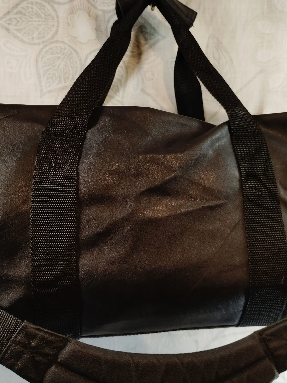 Alexian Brothers  Faux Leather Black  Duffel Bag W/ Shoulder Strap